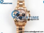 Daytona 126505 QF 1:1 Best Edition RG/Black Dial on RG Bracelet JH4131 (Free Sprung) V18 Weighted 213g