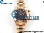 Daytona 126505 QF 1:1 Best Edition Brown Dial on RG Bracelet JH4131 (Free Sprung) V18 Weighted 213g