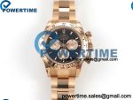 Daytona 126505 QF 1:1 Best Edition Black/RG Dial on RG Bracelet JH4131 (Free Sprung) V18 Weighted 213g