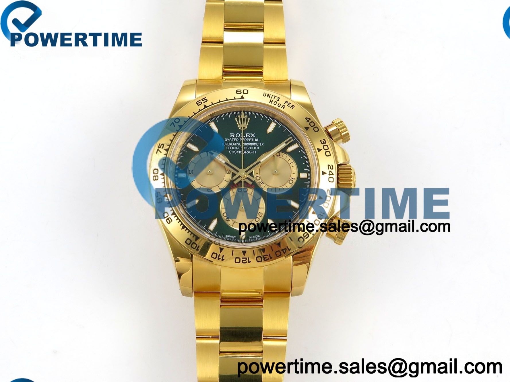 IMG 300935 1 202604 20270 Daytona 126508 QF 1:1 Best Edition Green/YG Dial on YG Bracelet JH4131 (Free Sprung) V18 Weighted 213g - Image 1