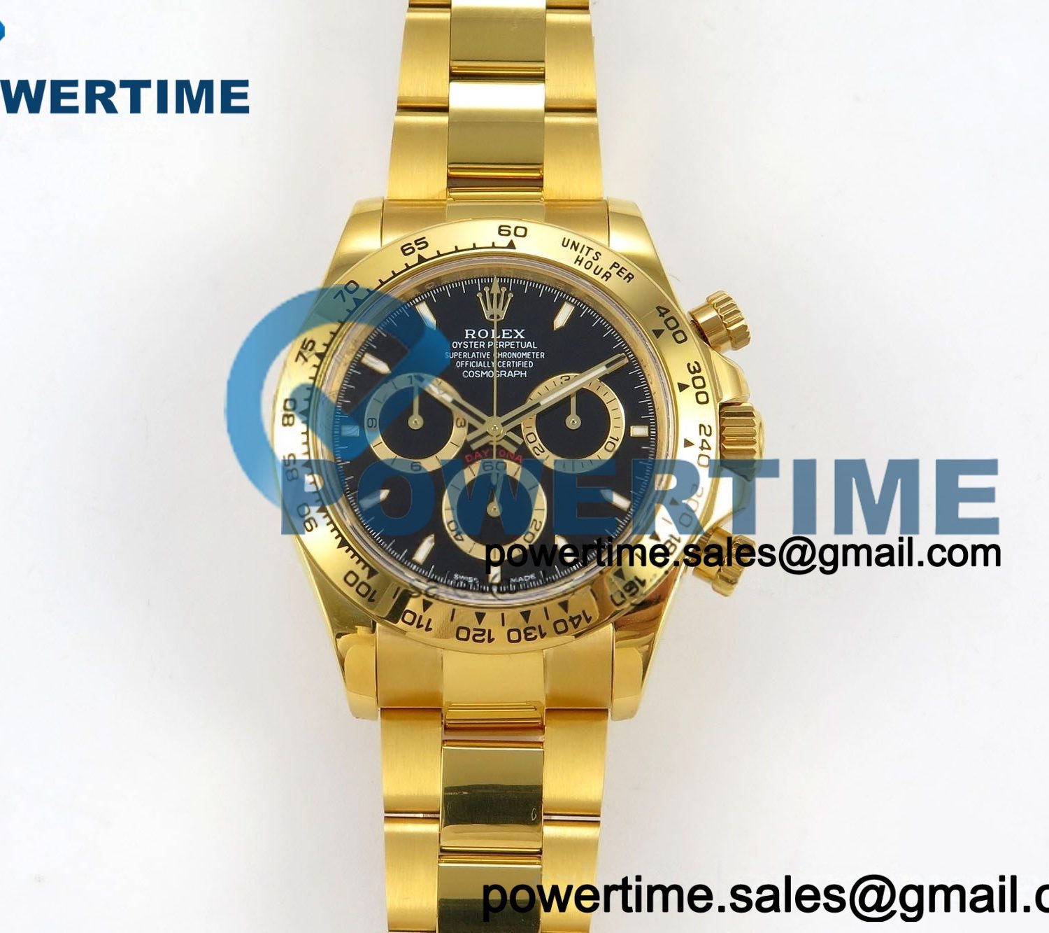 Daytona 126508 QF 1:1 Best Edition Black Dial on YG Bracelet JH4131 (Free Sprung) V18 Weighted 213g