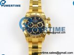 Daytona 126508 QF 1:1 Best Edition Black Dial on YG Bracelet JH4131 (Free Sprung) V18 Weighted 213g