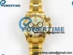 Daytona 126508 QF 1:1 Best Edition YG Dial on YG Bracelet JH4131 (Free Sprung) V18 Weighted 213g