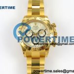 Daytona 126508 QF 1:1 Best Edition YG Dial on YG Bracelet JH4131 (Free Sprung) V18 Weighted 213g