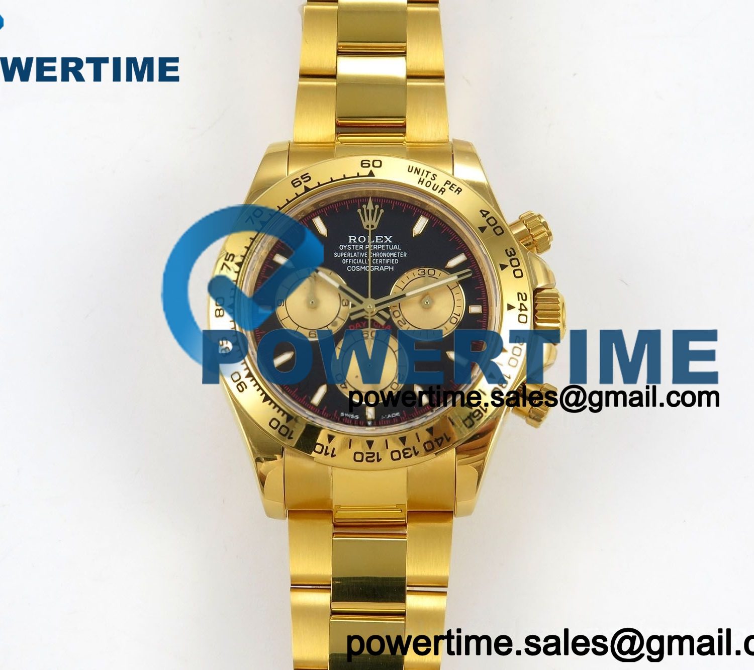 Daytona 126508 QF 1:1 Best Edition Black/YG Dial on YG Bracelet JH4131 (Free Sprung) V18 Weighted 213g