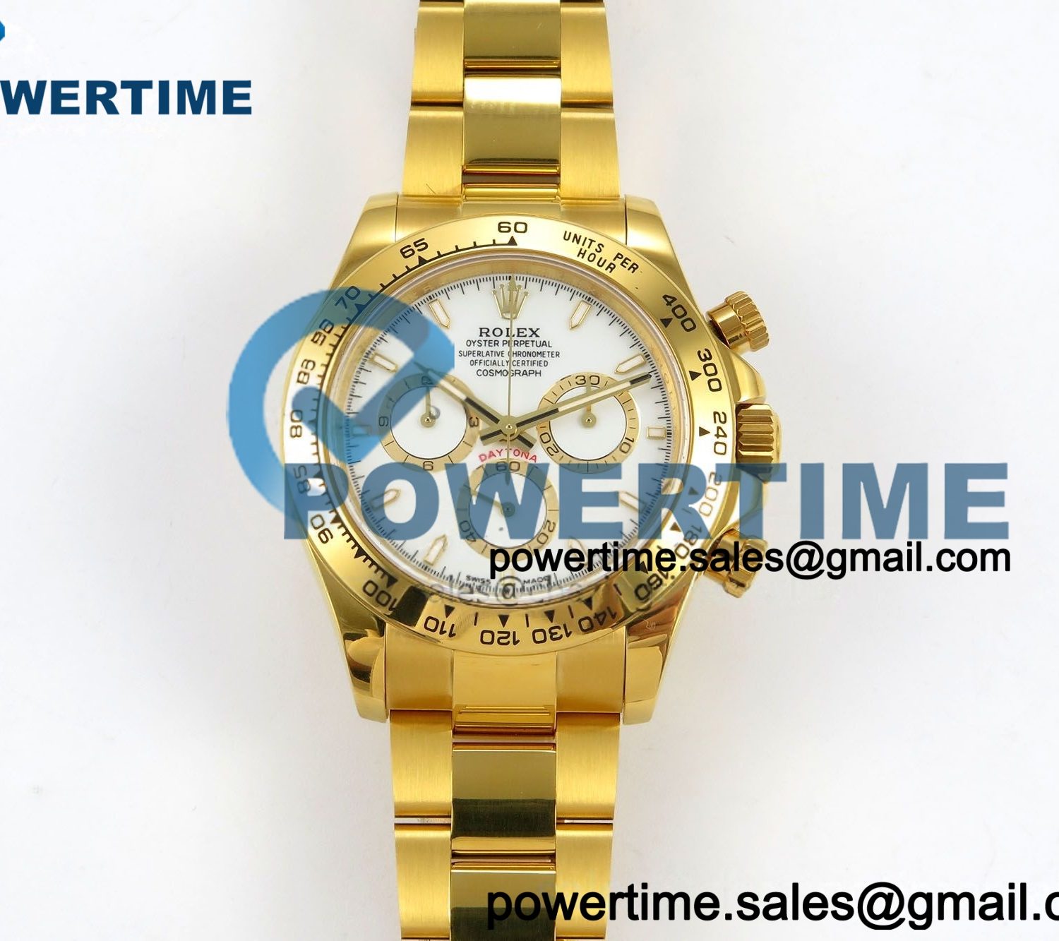 Daytona 126508 QF 1:1 Best Edition White Dial on YG Bracelet JH4131 (Free Sprung) V18 Weighted 213g