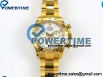 Daytona 126508 QF 1:1 Best Edition White Dial on YG Bracelet JH4131 (Free Sprung) V18 Weighted 213g