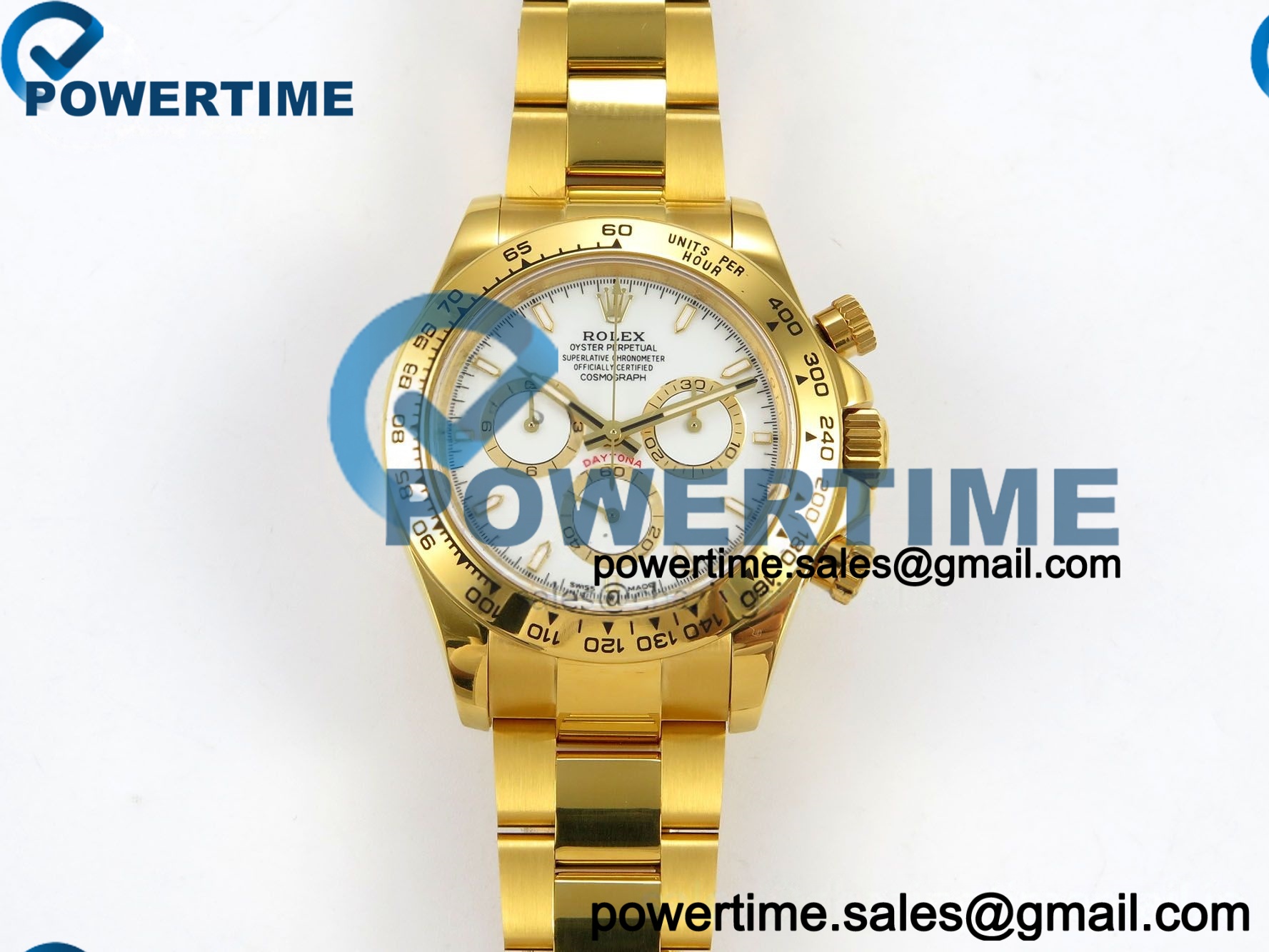 IMG 300940 1 202604 20270 Daytona 126508 QF 1:1 Best Edition White Dial on YG Bracelet JH4131 (Free Sprung) V18 Weighted 213g - Image 1