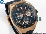 Royal Oak Offshore 43mm 26420SO RG APSF 1:1 Best Edition Black Dial On Black Rubber Strap SA4401 Super Clone - Image 2