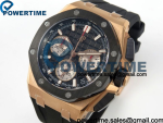 Royal Oak Offshore 43mm 26420SO RG APSF 1:1 Best Edition Black Dial On Black Rubber Strap SA4401 Super Clone - Image 3