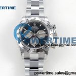 Daytona 126509 QF 1:1 Best Edition Black/Silver Dial on SS Bracelet JH4131 (Free Sprung) V18 Weighted 213g