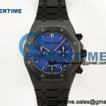 Royal Oak Chrono 26240ce Black Ceramic DDF 1:1 Best Edition Blue Dial on Bracelet DD4401 Super Clone Weighted 147g