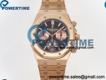 Royal Oak Chrono 26240 RG DDF 1:1 Best Edition Brown/RG Dial on RG Bracelet DD4401 Super Clone (50 Anniversary) Weighted 205g
