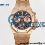 Royal Oak Chrono 26240 RG DDF 1:1 Best Edition Brown/RG Dial on RG Bracelet DD4401 Super Clone (50 Anniversary) Weighted 205g