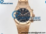 Royal Oak Chrono 26240 RG DDF 1:1 Best Edition Black Dial on RG Bracelet DD4401 Super Clone (50 Anniversary) Weighted 205g