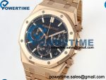 Royal Oak Chrono 26240 RG DDF 1:1 Best Edition Black Dial on RG Bracelet DD4401 Super Clone (50 Anniversary) Weighted 205g - Image 3
