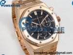 Royal Oak Chrono 26240 RG DDF 1:1 Best Edition Black Dial on RG Bracelet DD4401 Super Clone (50 Anniversary) Weighted 205g - Image 2