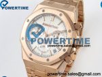 Royal Oak Chrono 26240 RG DDF 1:1 Best Edition White Dial on RG Bracelet DD4401 Super Clone (50 Anniversary) Weighted 205g - Image 3