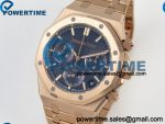 Royal Oak Chrono 26240 RG DDF 1:1 Best Edition Blue Dial on RG Bracelet DD4401 Super Clone (50 Anniversary) Weighted 205g - Image 3