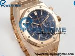 Royal Oak Chrono 26240 RG DDF 1:1 Best Edition Blue Dial on RG Bracelet DD4401 Super Clone (50 Anniversary) Weighted 205g - Image 2
